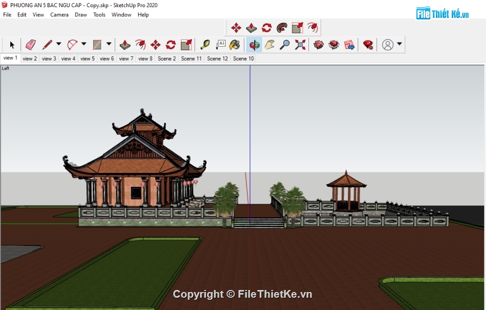 Nhà thờ họ sketchup,File sketchup Nhà thờ họ,SU Nhà thờ họ,File bản vẽ Nhà thờ họ,File thiết kế Nhà thờ họ